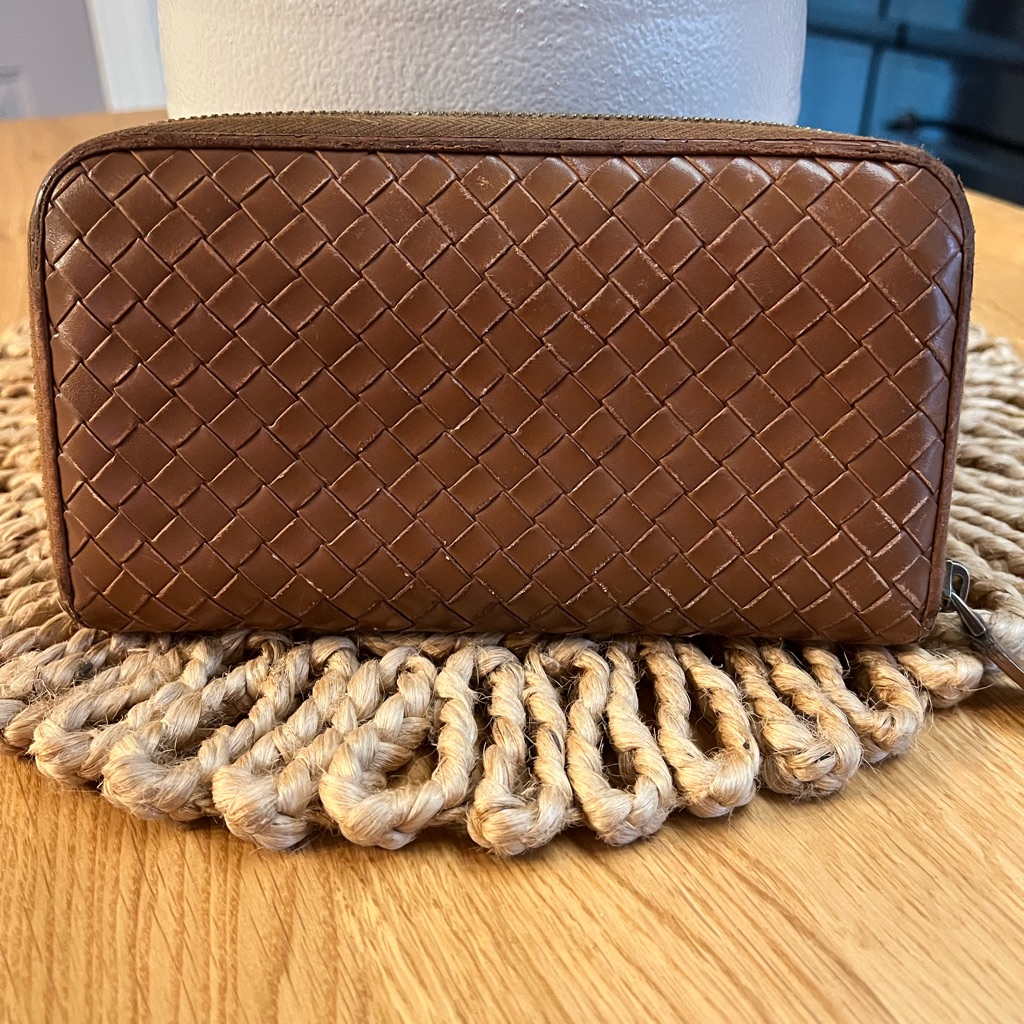 Bottega Veneta Brown Woven Wallet